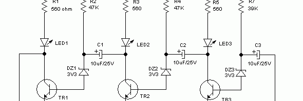 Running LED CIrcuit Diagram