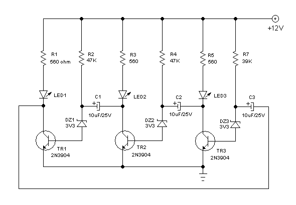 Hamuro Running LED CIrcuit Diagram