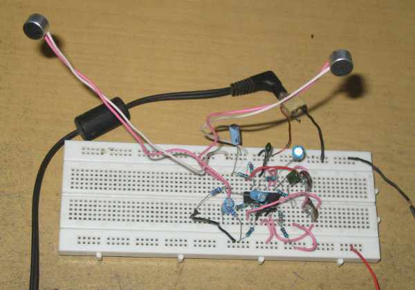 Figure 3. Assembled Far Field Noise Cancelling Microphone Pre-Amp Circuit