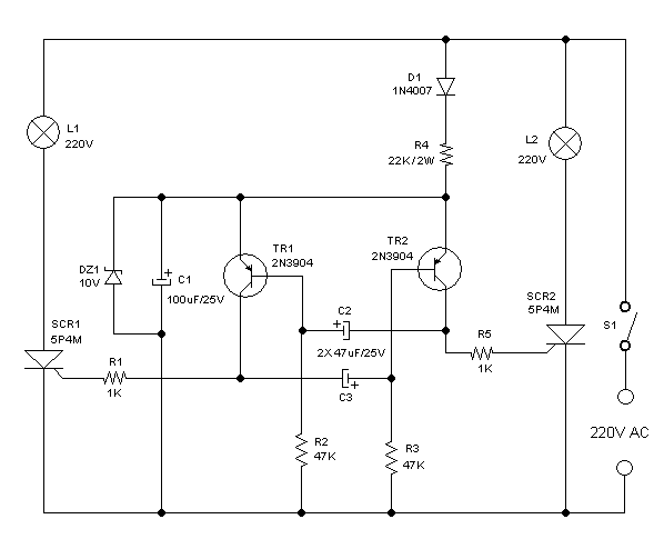 Figure 2. High Voltage Flip-Flop with SCR and Low Voltage Components