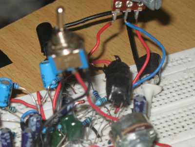 Figure 1. Auto Wah Effect Circuit Assembled in Bread Board