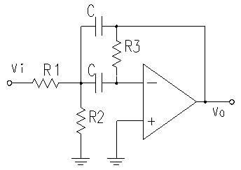 Figure 2. Band-Pass Filter Circuit Schematic Diagram