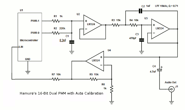 updated 16-bit audio pwm circuit