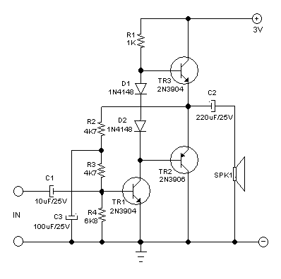 Small Audio Power Amplifier Using 3 Transistors – Deeptronic